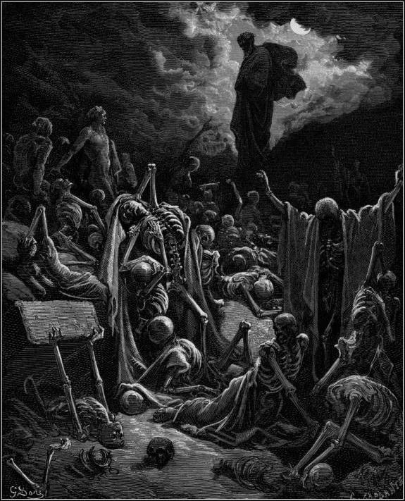 The Vision of the Valley of Dry Bones by Gustave Dore